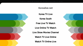 What Korealive.net website looked like in 2018 (5 years ago)