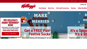 What Kelloggs.com website looked like in 2018 (7 years ago)