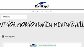 What Komikapp.se website looked like in 2018 (5 years ago)