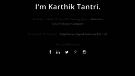 What Karthiktantri.com website looked like in 2018 (5 years ago)