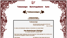 What Kondolieren.ch website looked like in 2018 (5 years ago)