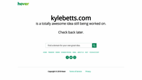What Kylebetts.com website looked like in 2018 (5 years ago)