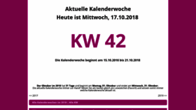 What Kalenderwochen.cc website looked like in 2018 (5 years ago)