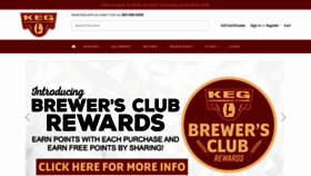 What Kegconnection.com website looked like in 2018 (5 years ago)