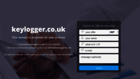 What Keylogger.co.uk website looked like in 2018 (5 years ago)