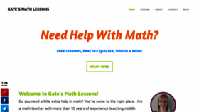 What Katesmathlessons.com website looked like in 2018 (5 years ago)