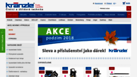 What Kranzle.cz website looked like in 2018 (5 years ago)