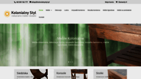 What Kolonialnystyl.pl website looked like in 2018 (5 years ago)