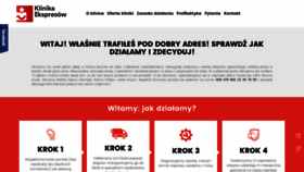 What Klinikaekspresow.pl website looked like in 2018 (5 years ago)