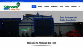 What Krishnambiotech.com website looked like in 2018 (5 years ago)