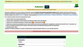 What Kalkulator-so.pl website looked like in 2018 (5 years ago)