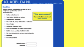 What Kladblok.nl website looked like in 2018 (5 years ago)