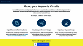 What Keywordclarity.io website looked like in 2018 (5 years ago)