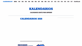 What Kalendarios.com website looked like in 2018 (5 years ago)