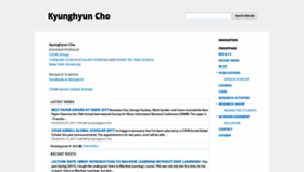 What Kyunghyuncho.me website looked like in 2018 (5 years ago)