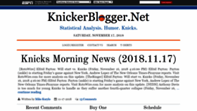 What Knickerblogger.net website looked like in 2018 (5 years ago)