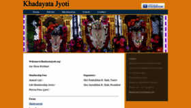What Khadayatajyoti.org website looked like in 2018 (5 years ago)