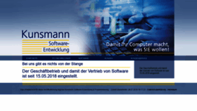 What Kunsmann.de website looked like in 2018 (5 years ago)