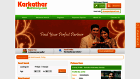 What Karkatharmatrimony.com website looked like in 2018 (5 years ago)