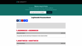 What Kihivott.hu website looked like in 2018 (5 years ago)