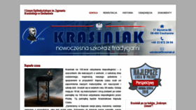 What Krasiniak.pl website looked like in 2018 (5 years ago)