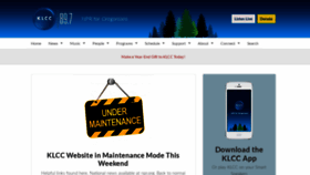 What Klcc.org website looked like in 2018 (5 years ago)