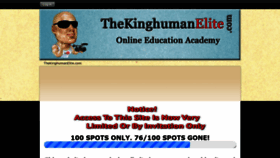 What Kinghumanelite.com website looked like in 2018 (5 years ago)