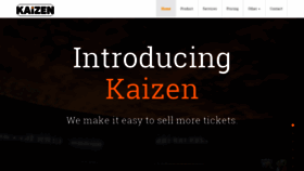 What Kaizenticketing.com website looked like in 2018 (5 years ago)