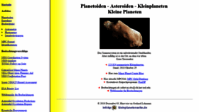 What Kleinplanetenseite.de website looked like in 2018 (5 years ago)