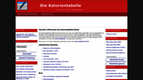 What Kalorientabelle.tv website looked like in 2018 (5 years ago)