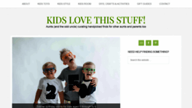 What Kidslovethisstuff.com website looked like in 2018 (5 years ago)