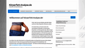 What Koerperfett-analyse.de website looked like in 2019 (5 years ago)
