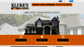 What Klukesroofing.com website looked like in 2019 (5 years ago)