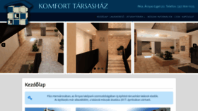 What Komforttarsashaz.hu website looked like in 2019 (5 years ago)