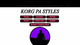 What Korg-pa.com website looked like in 2019 (5 years ago)