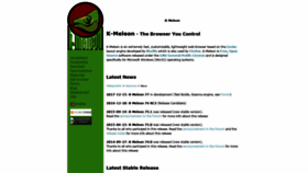 What Kmeleonbrowser.org website looked like in 2019 (5 years ago)