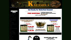 What Knutsondecoys.com website looked like in 2019 (5 years ago)