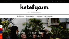 What Ketogasm.com website looked like in 2019 (6 years ago)