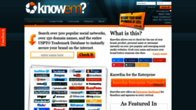 What Knowem.com website looked like in 2019 (5 years ago)