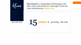 What Klineinteractive.com website looked like in 2019 (5 years ago)