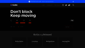 What Kotlinlang.org website looked like in 2019 (5 years ago)