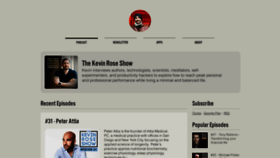 What Kevinrose.com website looked like in 2019 (5 years ago)