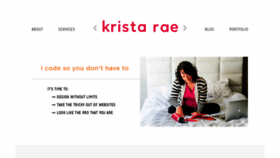 What Kristarae.co website looked like in 2019 (5 years ago)
