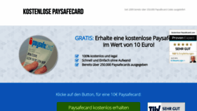 What Kostenlose-paysafecard.com website looked like in 2019 (5 years ago)