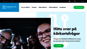 What Korkort.nu website looked like in 2019 (5 years ago)