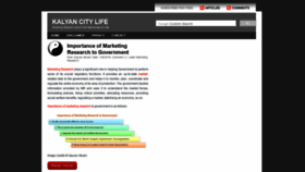 What Kalyan-city.blogspot.com website looked like in 2019 (5 years ago)