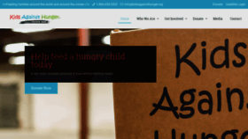 What Kidsagainsthunger.org website looked like in 2019 (5 years ago)