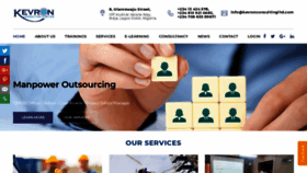 What Kevronconsultingltd.com website looked like in 2019 (5 years ago)