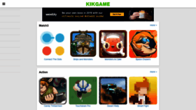 What Kikgame.com website looked like in 2019 (5 years ago)