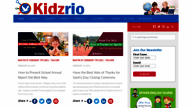 What Kidzrio.com website looked like in 2019 (5 years ago)